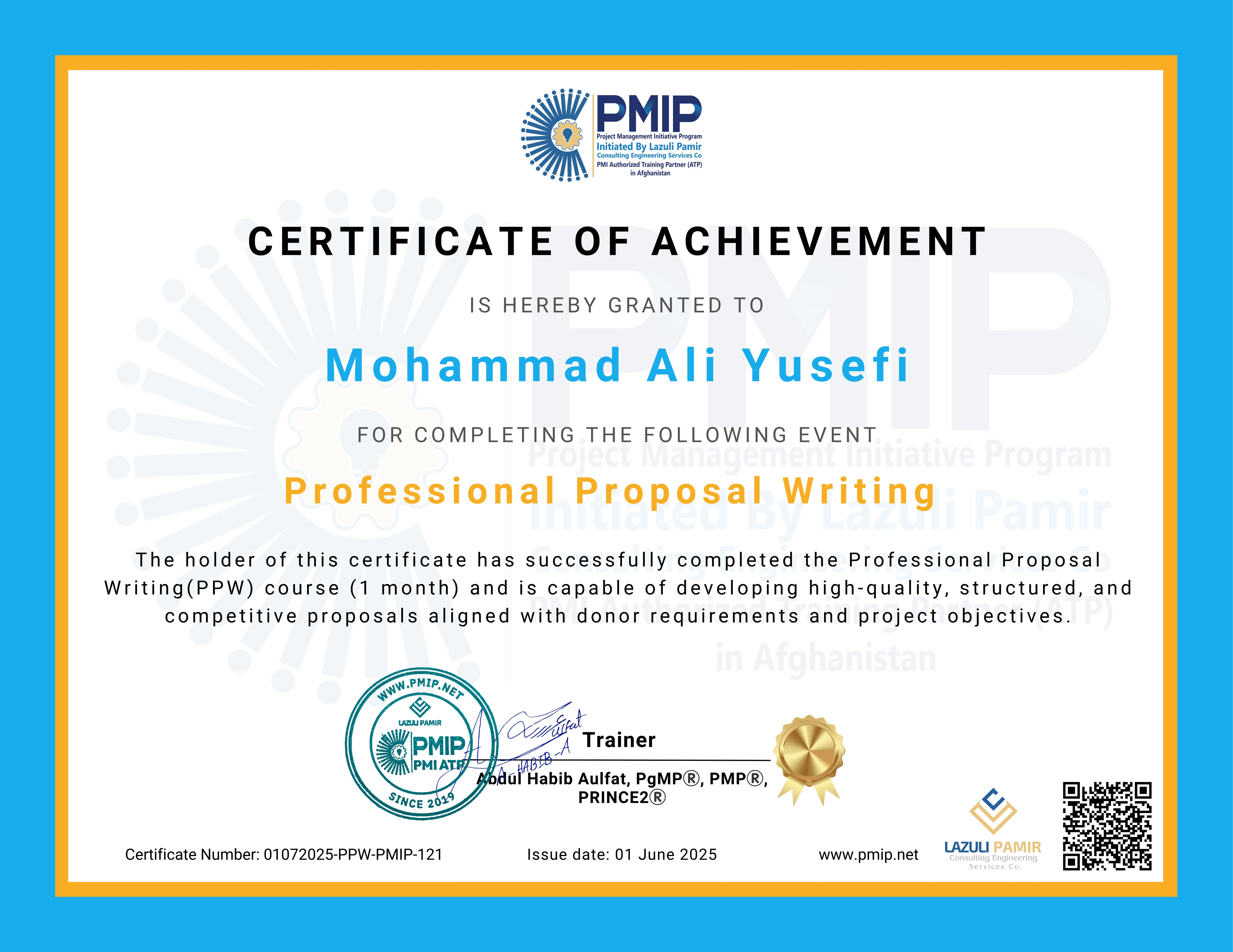 Proposal Writing Certificate